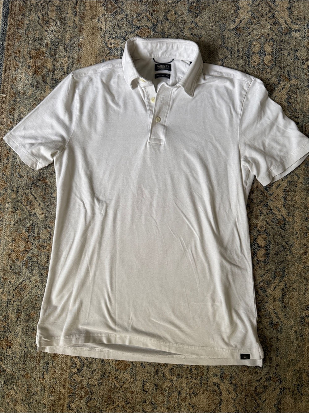 Faherty White Men's Polo Shirt